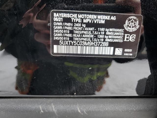 2021 BMW X3 XDRIVE3 5UXTY5C03M9H37288