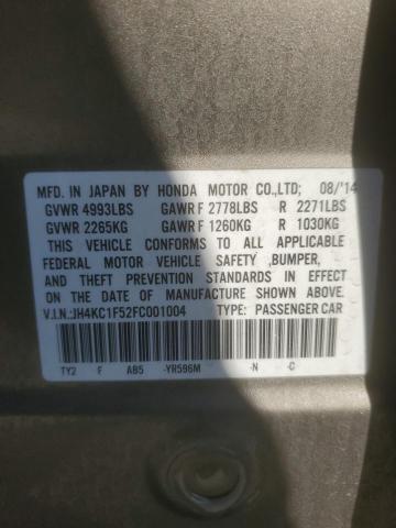 2015 ACURA RLX TECH JH4KC1F52FC001004