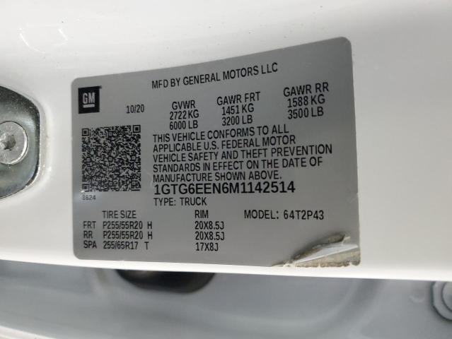 2021 GMC CANYON DEN 1GTG6EEN6M1142514