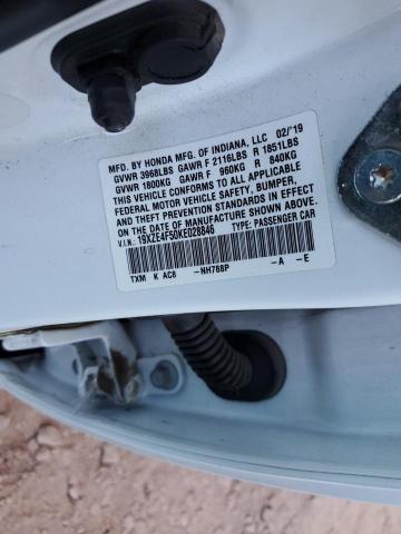 2019 HONDA INSIGHT EX 19XZE4F50KE028846