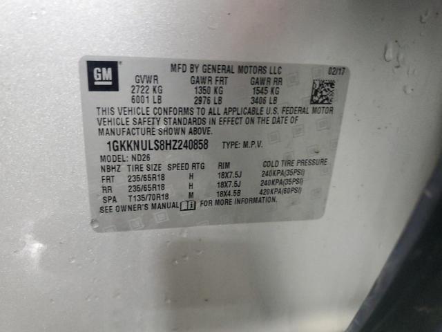 2017 GMC ACADIA SLT - 1GKKNULS8HZ240858