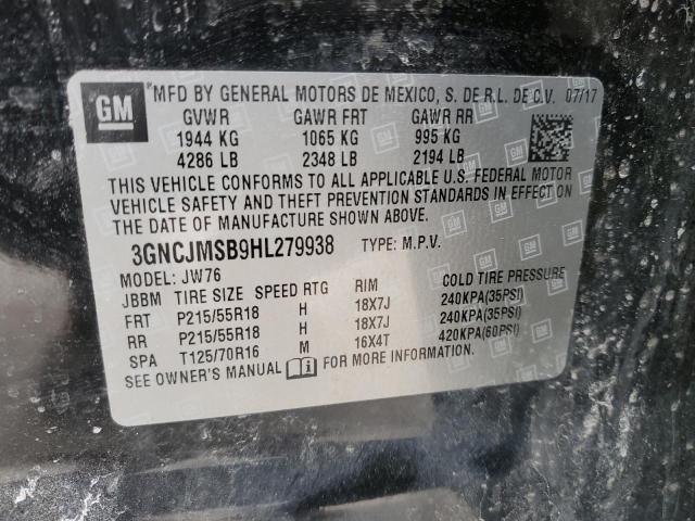 2017 CHEVROLET TRAX PREMI - 3GNCJMSB9HL279938