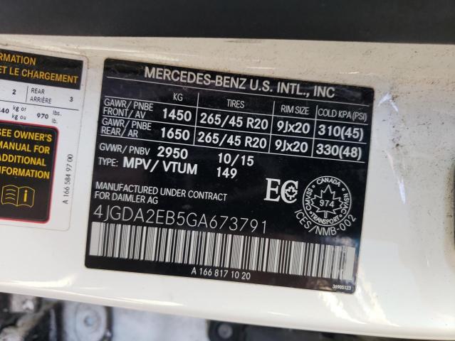 2016 MERCEDES-BENZ GLE 350D 4 4JGDA2EB5GA673791