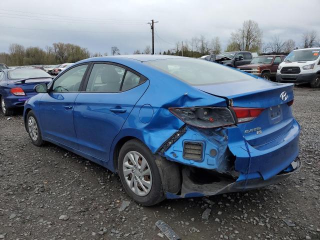 HYUNDAI ELANTRA SE 2018 blue  gas 5NPD74LF4JH285455 photo #3