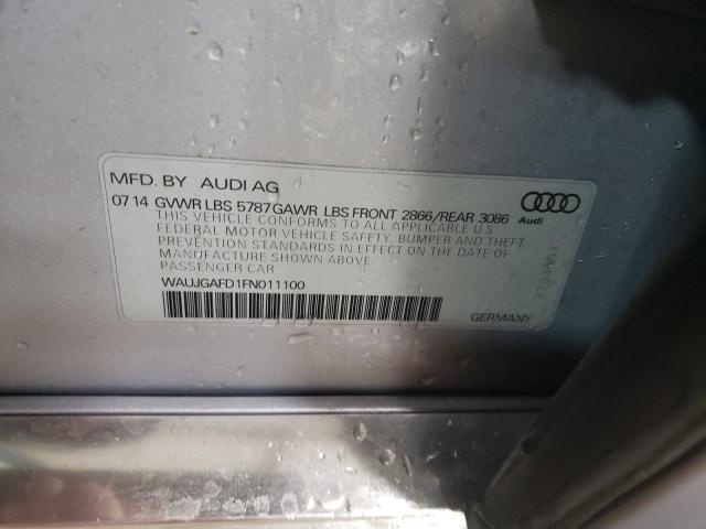 2015 AUDI A8 QUATTRO WAUJGAFD1FN011100