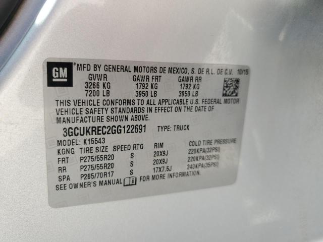 2016 CHEVROLET SILVERADO - 3GCUKREC2GG122691