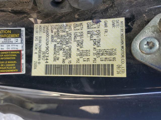 2016 NISSAN FRONTIER SV 1N6AD0CU2GN902344