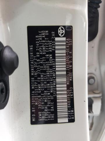 2021 TOYOTA COROLLA LE - 5YFEPMAE4MP244877