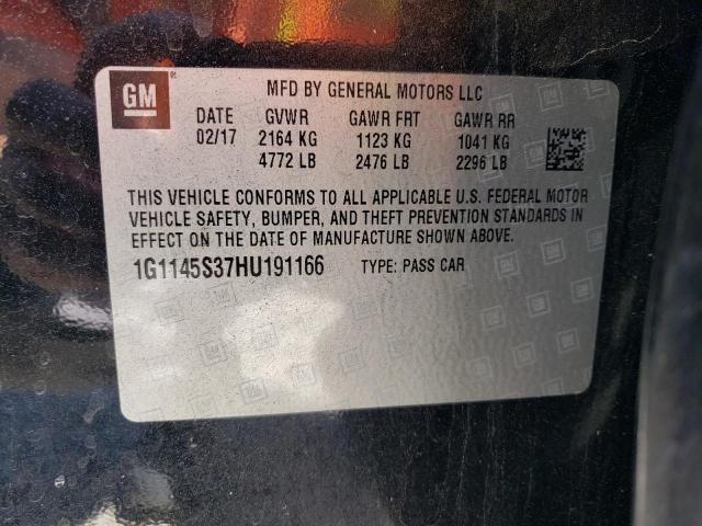 2017 CHEVROLET IMPALA PRE 1G1145S37HU191166