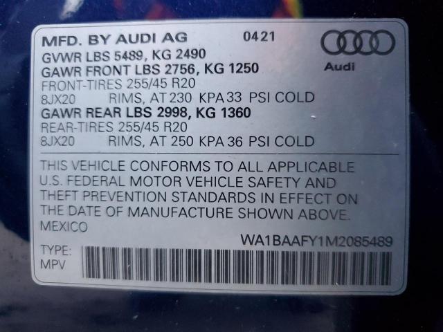2021 AUDI Q5 PREMIUM - WA1BAAFY1M2085489