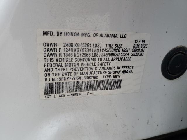 2020 HONDA PASSPORT E - 5FNYF7H5XLB002192