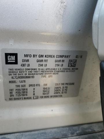 2016 CHEVROLET TRAX LS - KL7CJNSB9GB666193