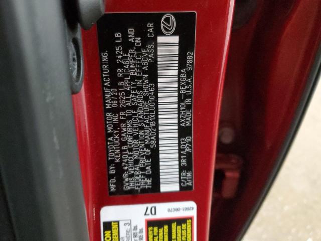2020 LEXUS ES 300H - 58AD21B1XLU010463