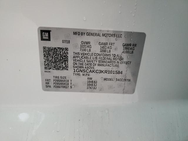 2019 CHEVROLET TAHOE C150 - 1GNSCAKC3KR101584