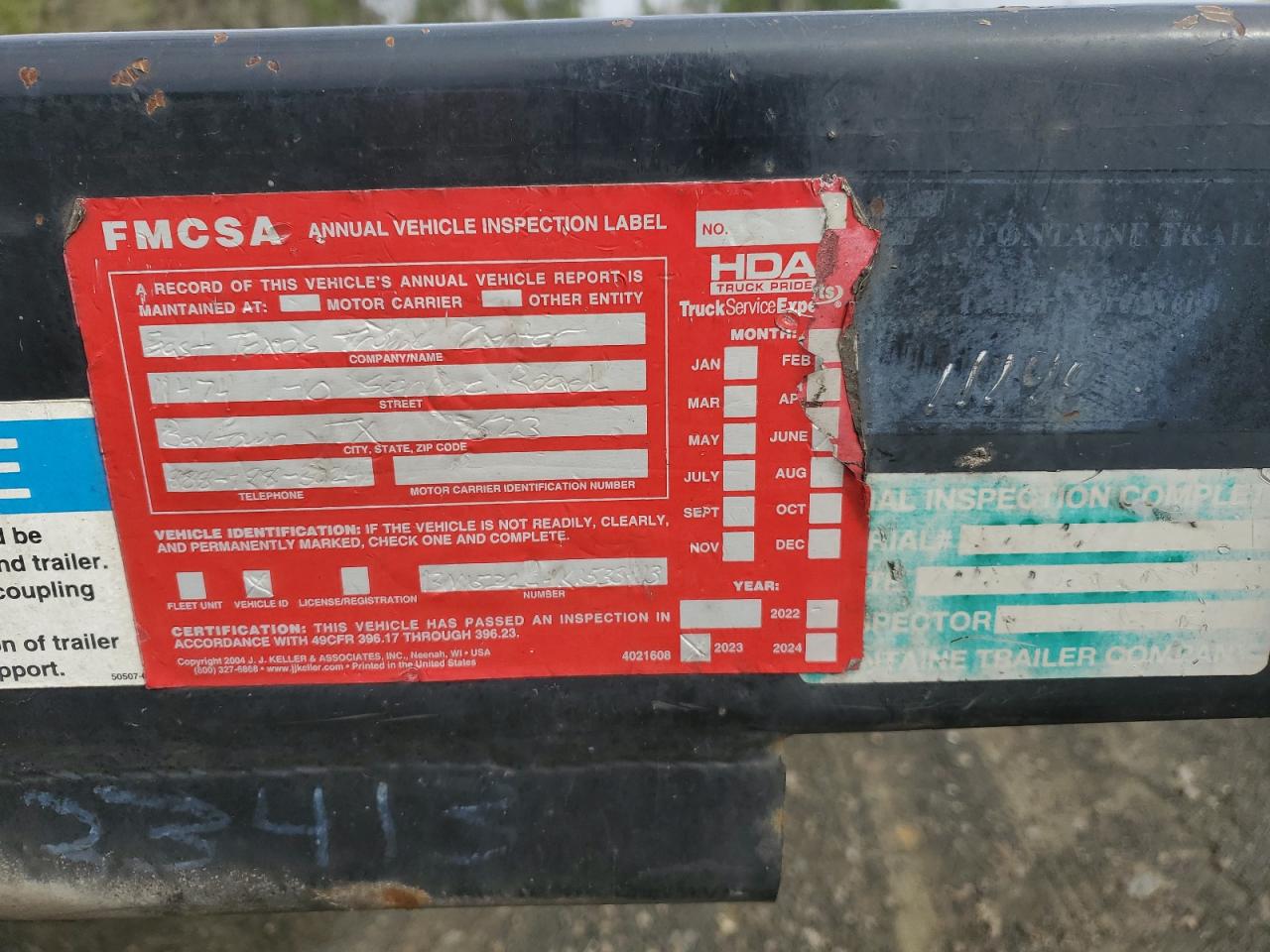 Lot #3311453246 2019 FONTAINE FLATBED TR