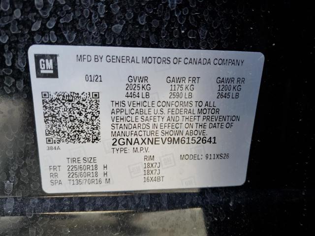 2021 CHEVROLET EQUINOX PR - 2GNAXNEV9M6152641