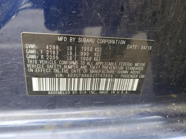 2018 SUBARU IMPREZA - 4S3GTAA60J3743966