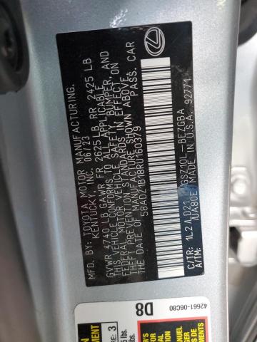 2024 LEXUS ES 350 BAS 58ADZ1B18RU160379