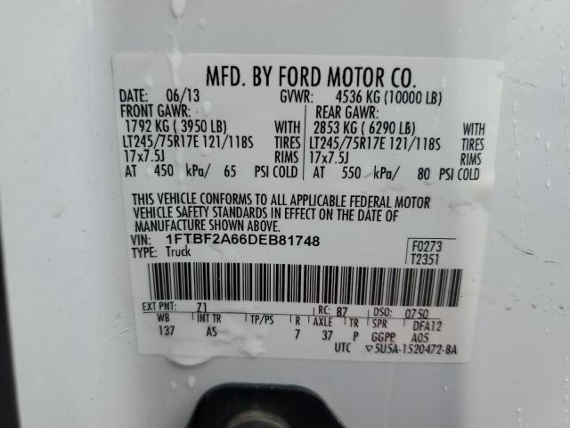 2013 FORD F250 SUPER - 1FTBF2A66DEB81748
