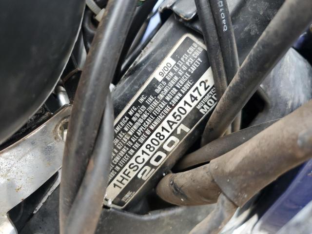 2001 HONDA VT1100 C 1HFSC18081A501472