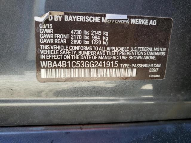 2016 BMW 435 I GRAN WBA4B1C53GG241915