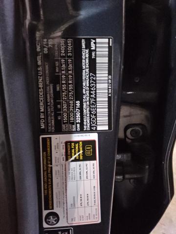 2015 MERCEDES-BENZ GL 450 4MA 4JGDF6EE7FA463727