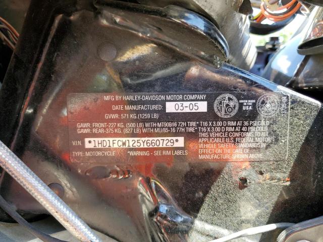 2005 HARLEY-DAVIDSON FLHTCUI 1HD1FCW125Y660729