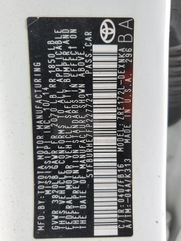 2015 TOYOTA COROLLA L - 5YFBURHE7FP227721