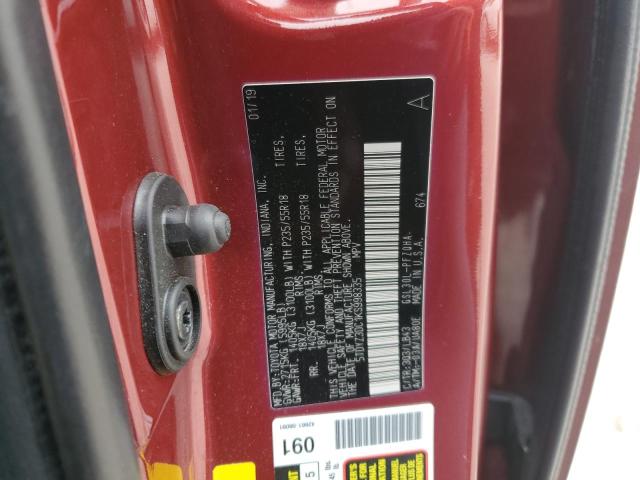 2019 TOYOTA SIENNA XLE 5TDYZ3DC1KS998335