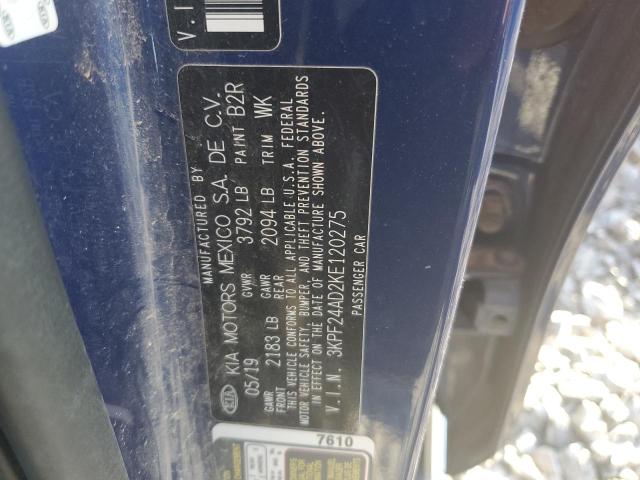 2019 KIA FORTE FE - 3KPF24AD2KE120275