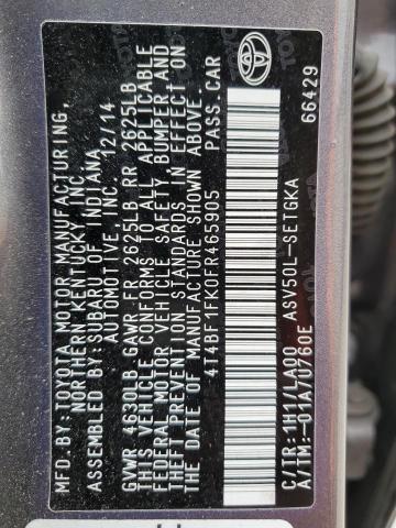 2015 TOYOTA CAMRY LE - 4T4BF1FK0FR465905