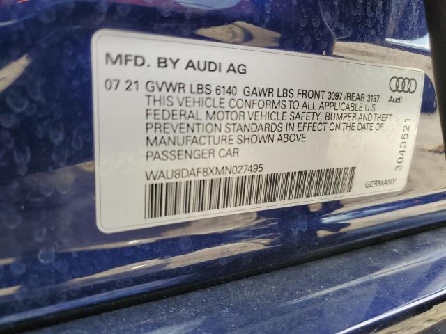 2021 AUDI A8 L WAU8DAF8XMN027495
