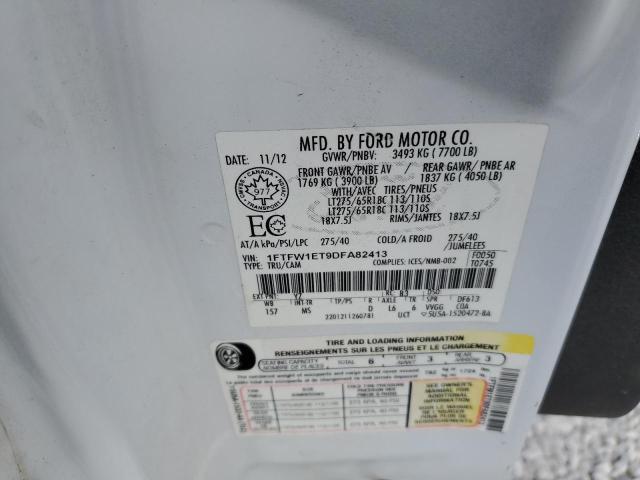 2013 FORD F150 SUPER - 1FTFW1ET9DFA82413