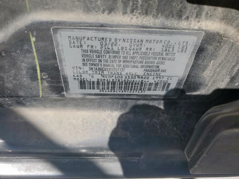 2022 NISSAN SENTRA SV - 3N1AB8CVXNY257137