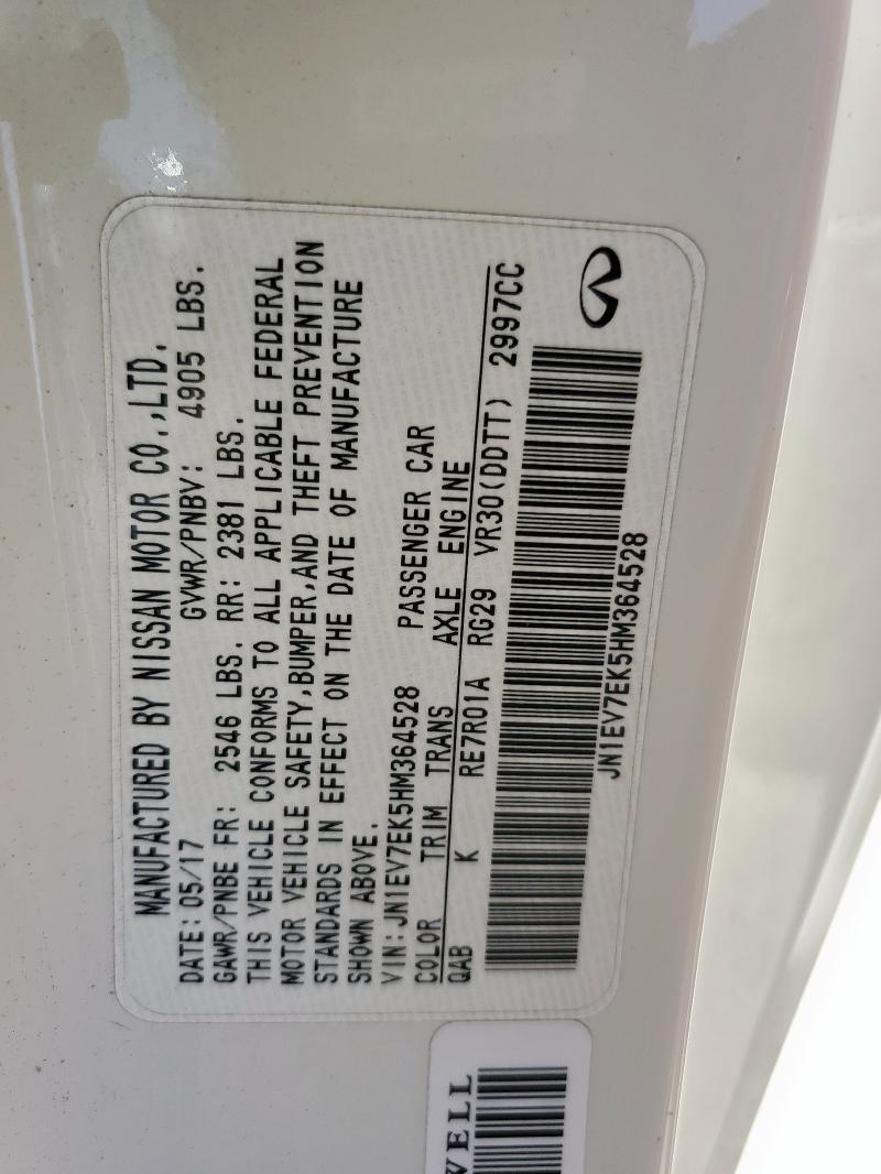 2017 INFINITI Q60 PREMIU JN1EV7EK5HM364528