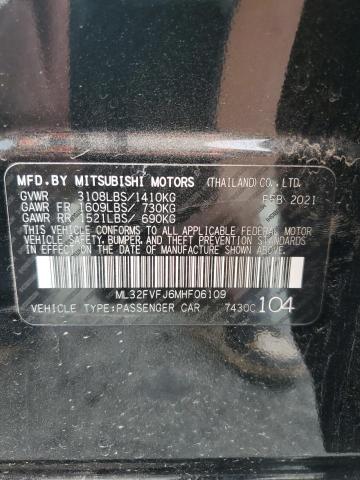 2021 MITSUBISHI MIRAGE G4 - ML32FVFJ6MHF06109