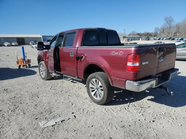 FORD F150 SUPER 2004 burgundy  gas 1FTPW14594KA76755 photo #3