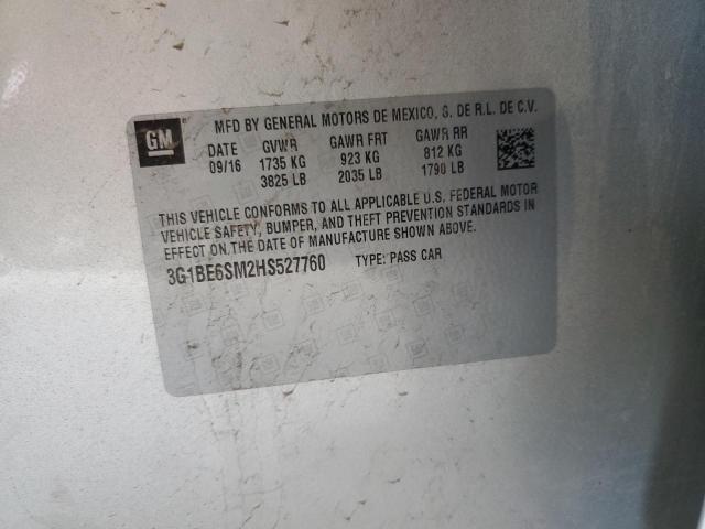 2017 CHEVROLET CRUZE LT - 3G1BE6SM2HS527760