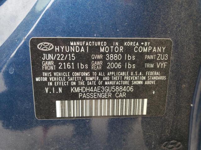 2016 HYUNDAI ELANTRA SE - KMHDH4AE3GU588406