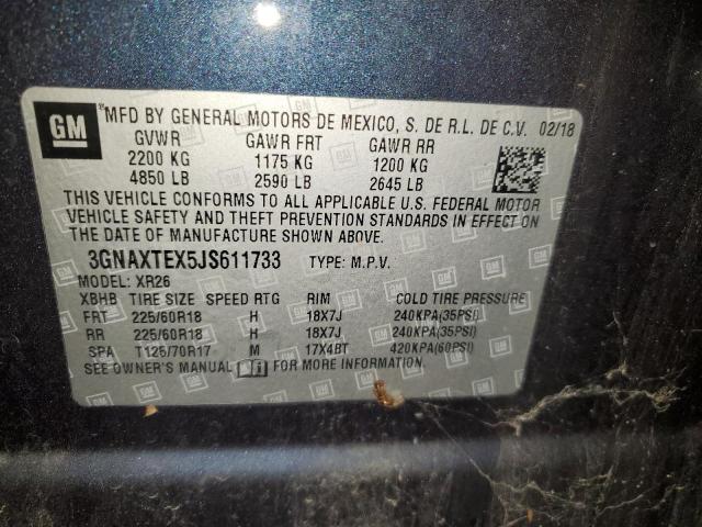 2018 CHEVROLET EQUINOX LT - 3GNAXTEX5JS611733