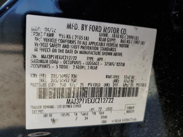 2018 FORD ECOSPORT T - MAJ3P1VEXJC212722