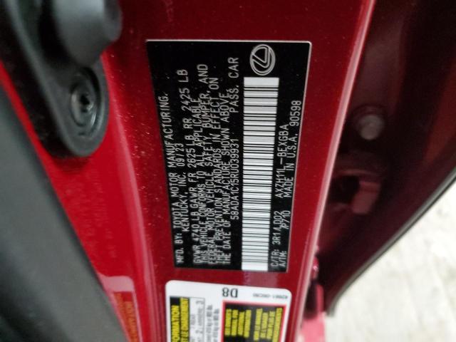 2024 LEXUS ES 300H BA 58ADA1C15RU039931