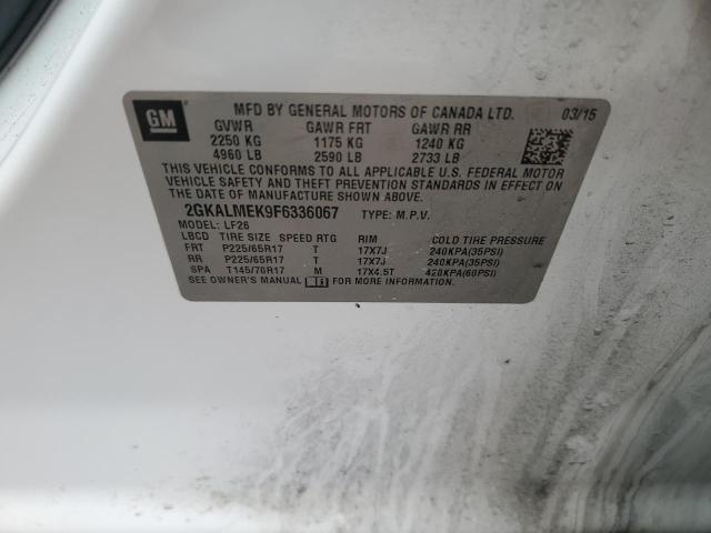 2015 GMC TERRAIN SL 2GKALMEK9F6336067