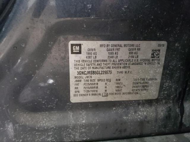 2016 CHEVROLET TRAX LTZ 3GNCJRSB5GL229579