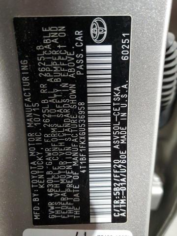 2016 TOYOTA CAMRY LE - 4T1BF1FKXGU536958