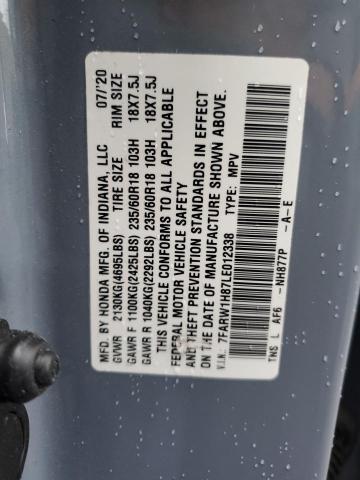 2020 HONDA CR-V EXL - 7FARW1H87LE012338