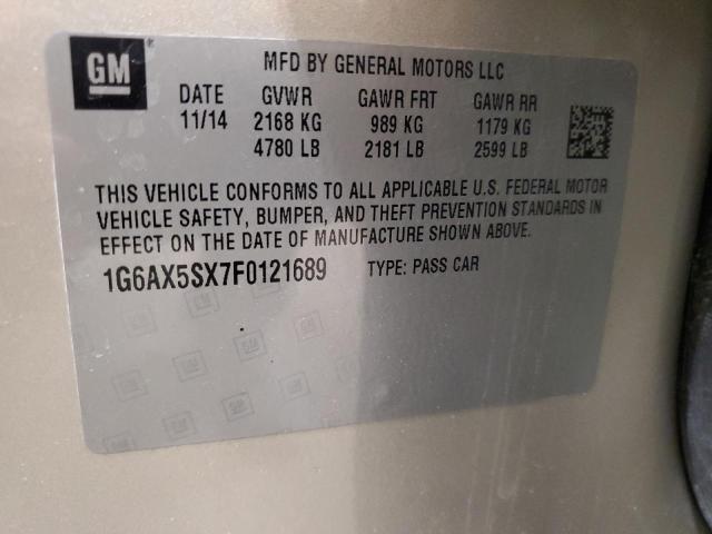 2015 CADILLAC CTS LUXURY 1G6AX5SX7F0121689