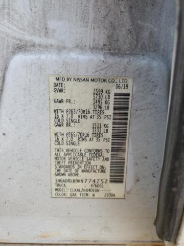 2019 NISSAN FRONTIER S - 1N6AD0ER9KN774752