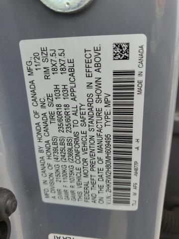 2021 HONDA CR-V EXL - 2HKRW2H80MH609495