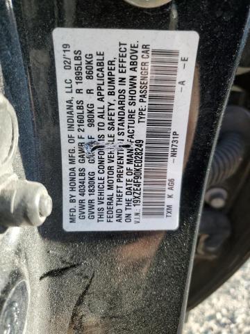 2019 HONDA INSIGHT TO 19XZE4F90KE028249